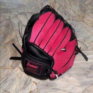Franklin Pink and Black Baseball Glove